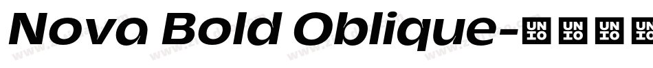 Nova Bold Oblique字体转换